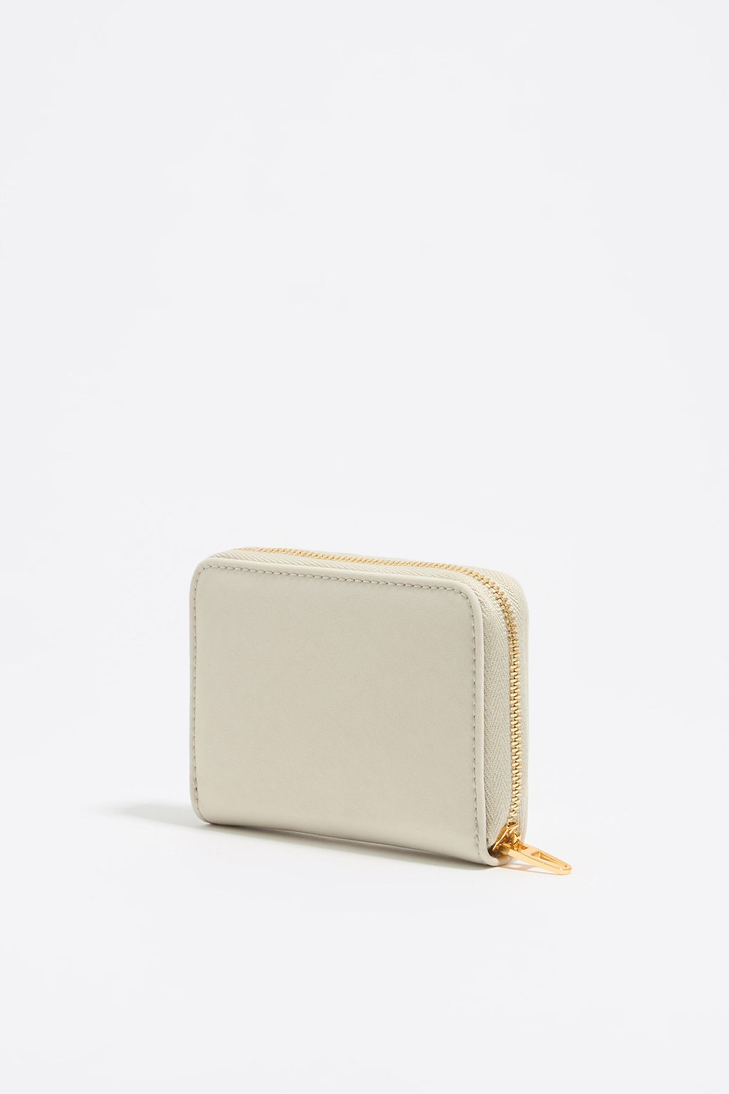 Stone white nylon purse