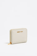 Stone white nylon purse