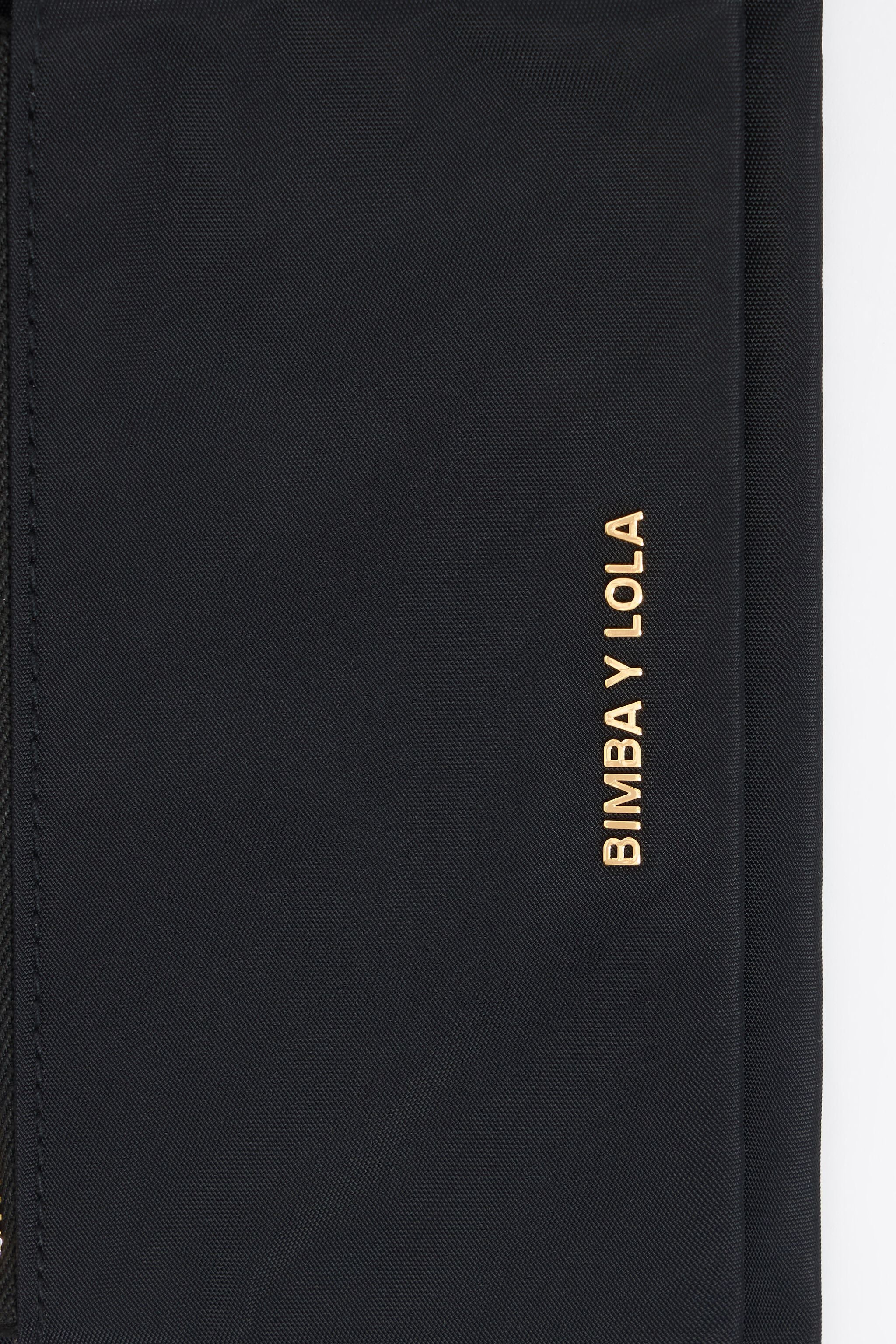 Black nylon double purse