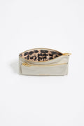 Stone white nylon double purse