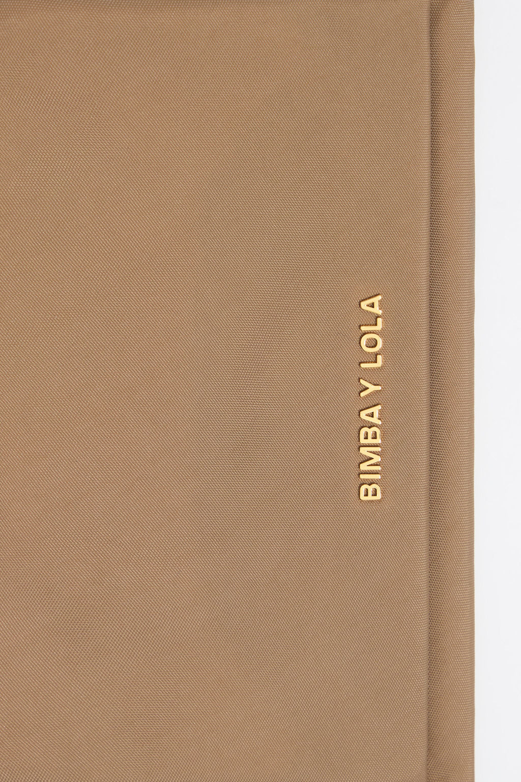 Bark brown nylon double purse