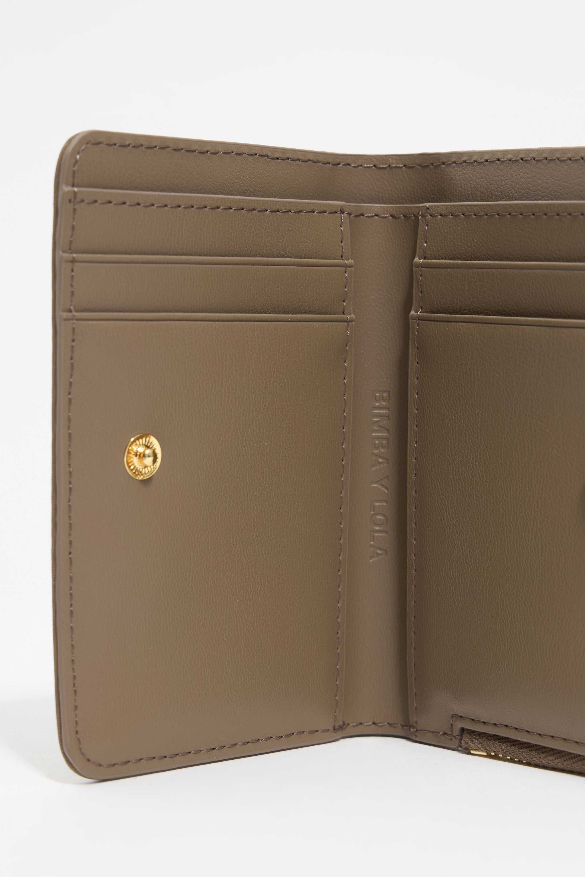 Khaki brown nylon purse