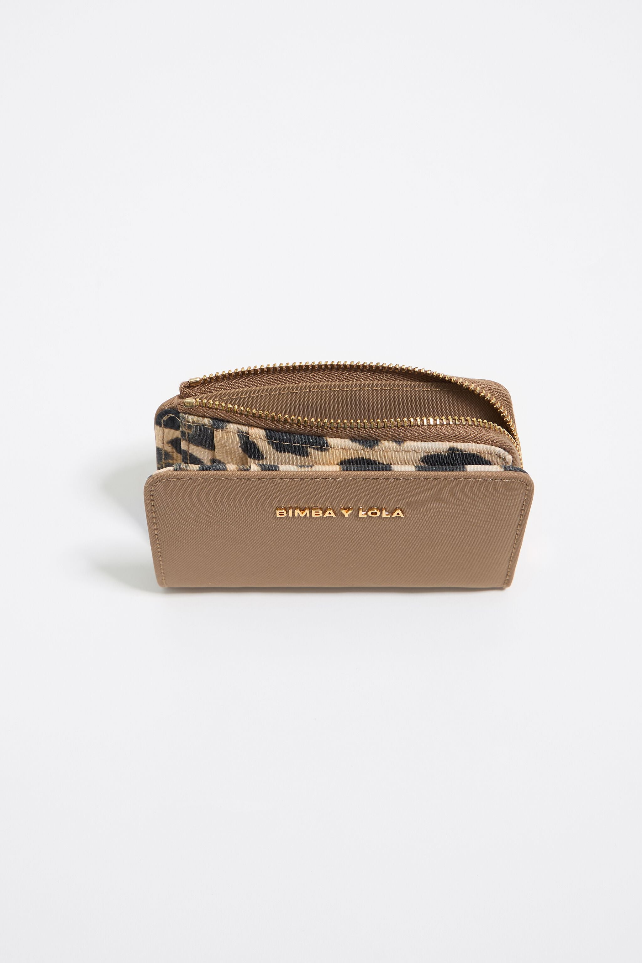 Bark brown nylon purse