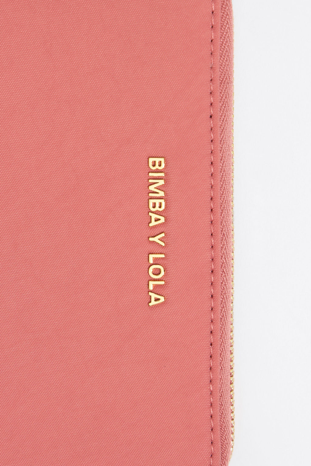 Pink nylon horizontal wallet