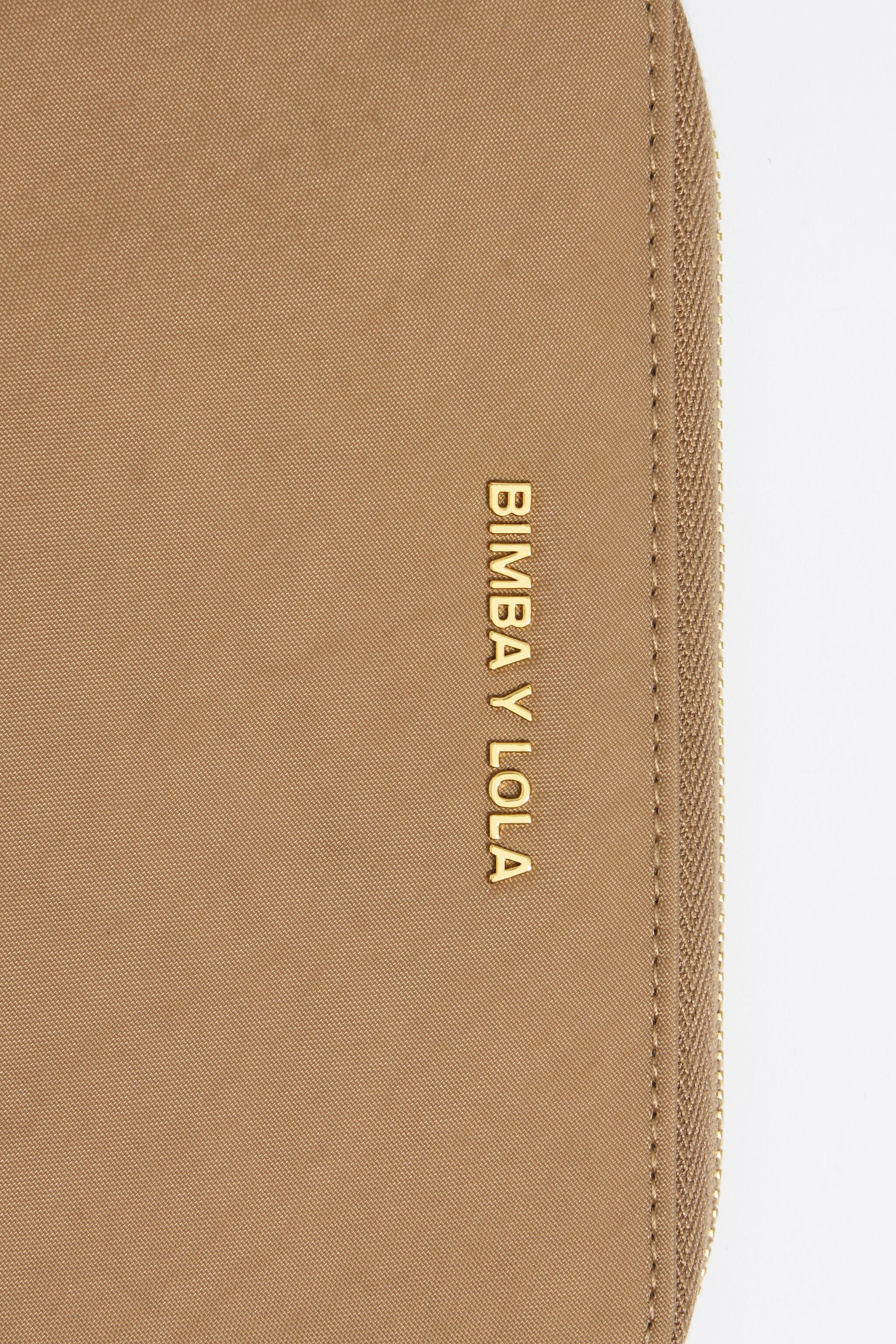 Bark brown nylon wallet