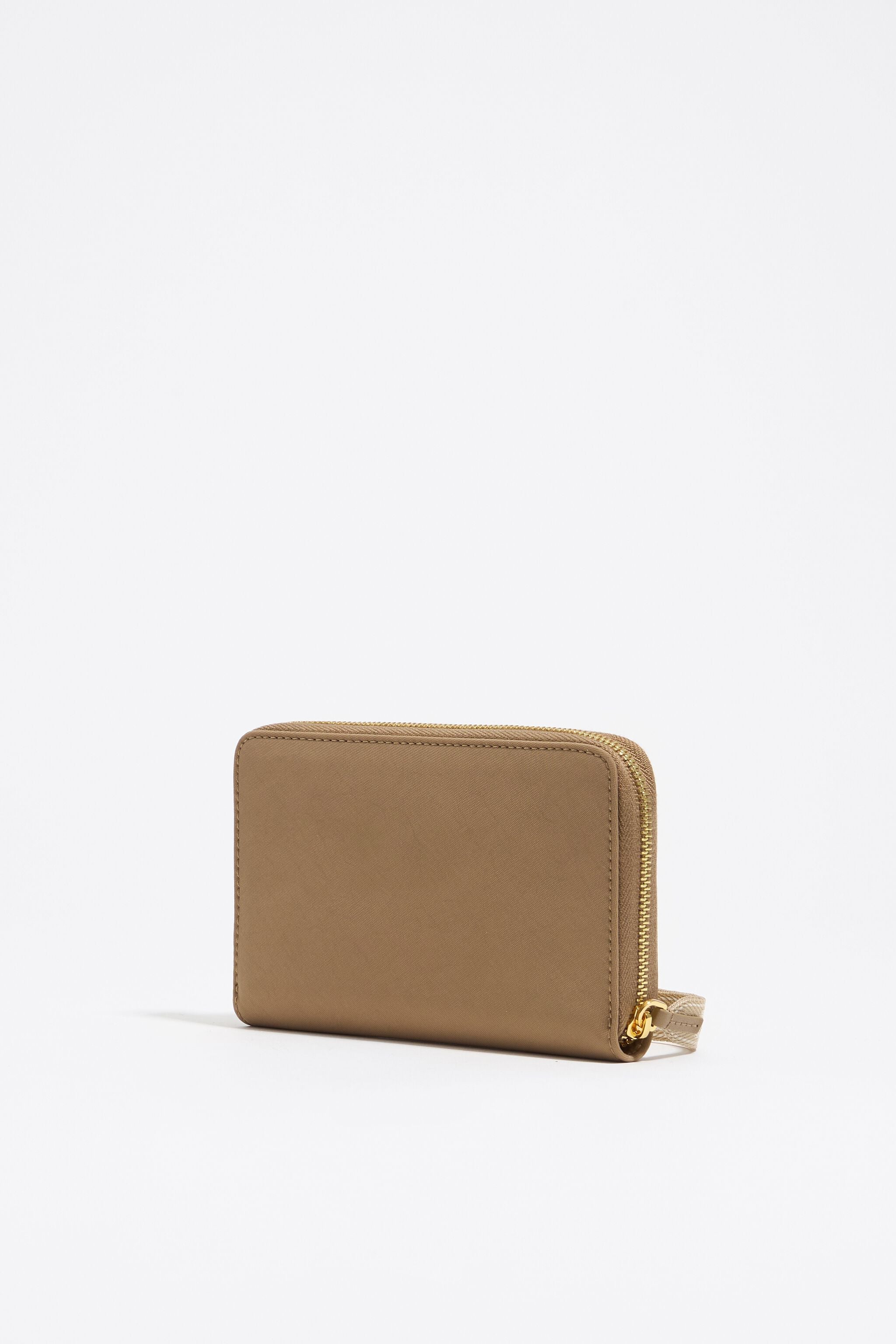Bark brown nylon wallet