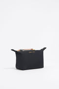 Small black nylon trapezium make-up case