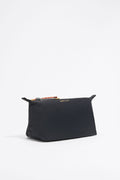 Large black nylon trapezium make-up case