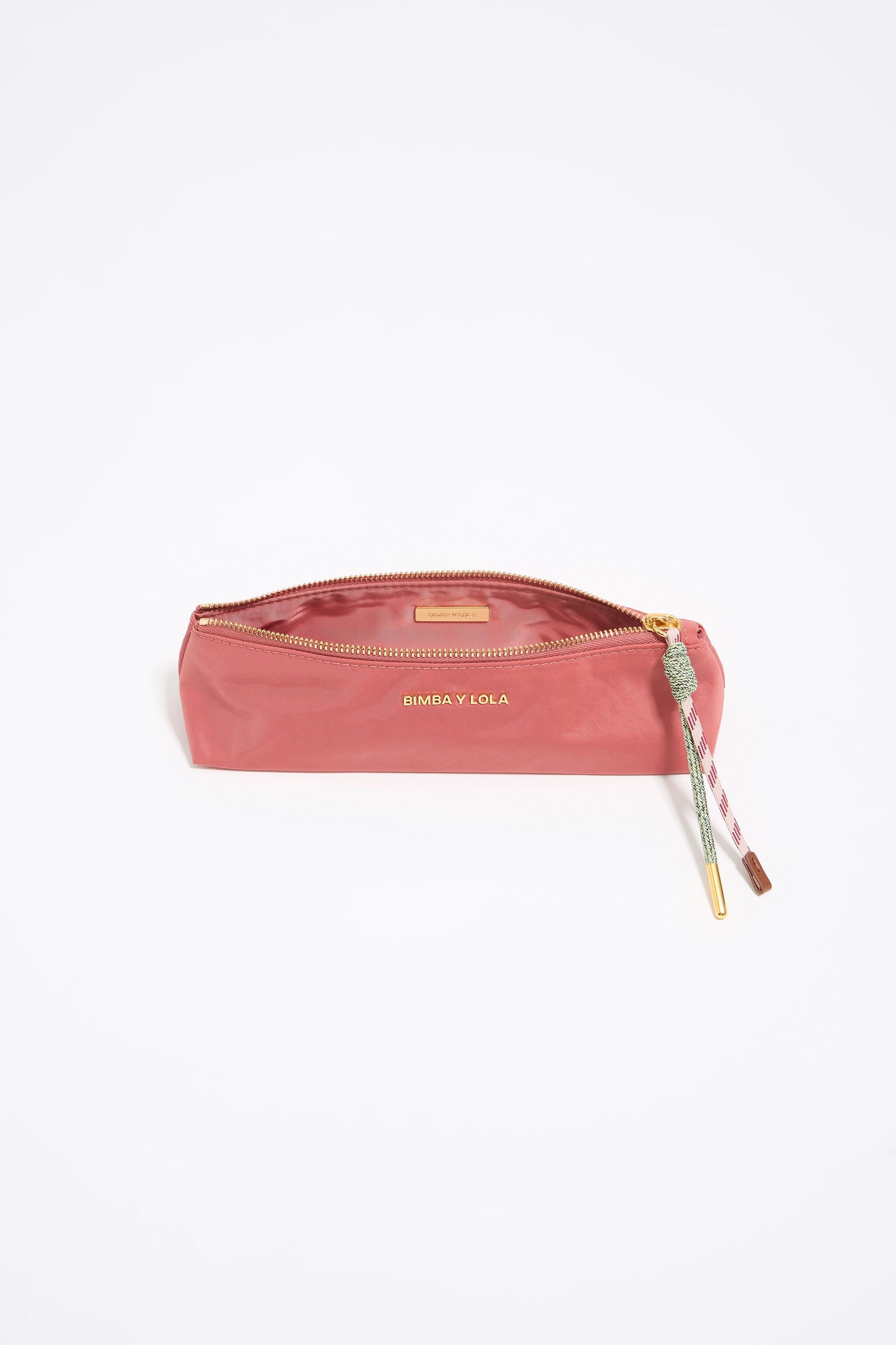 Pink nylon make-up case