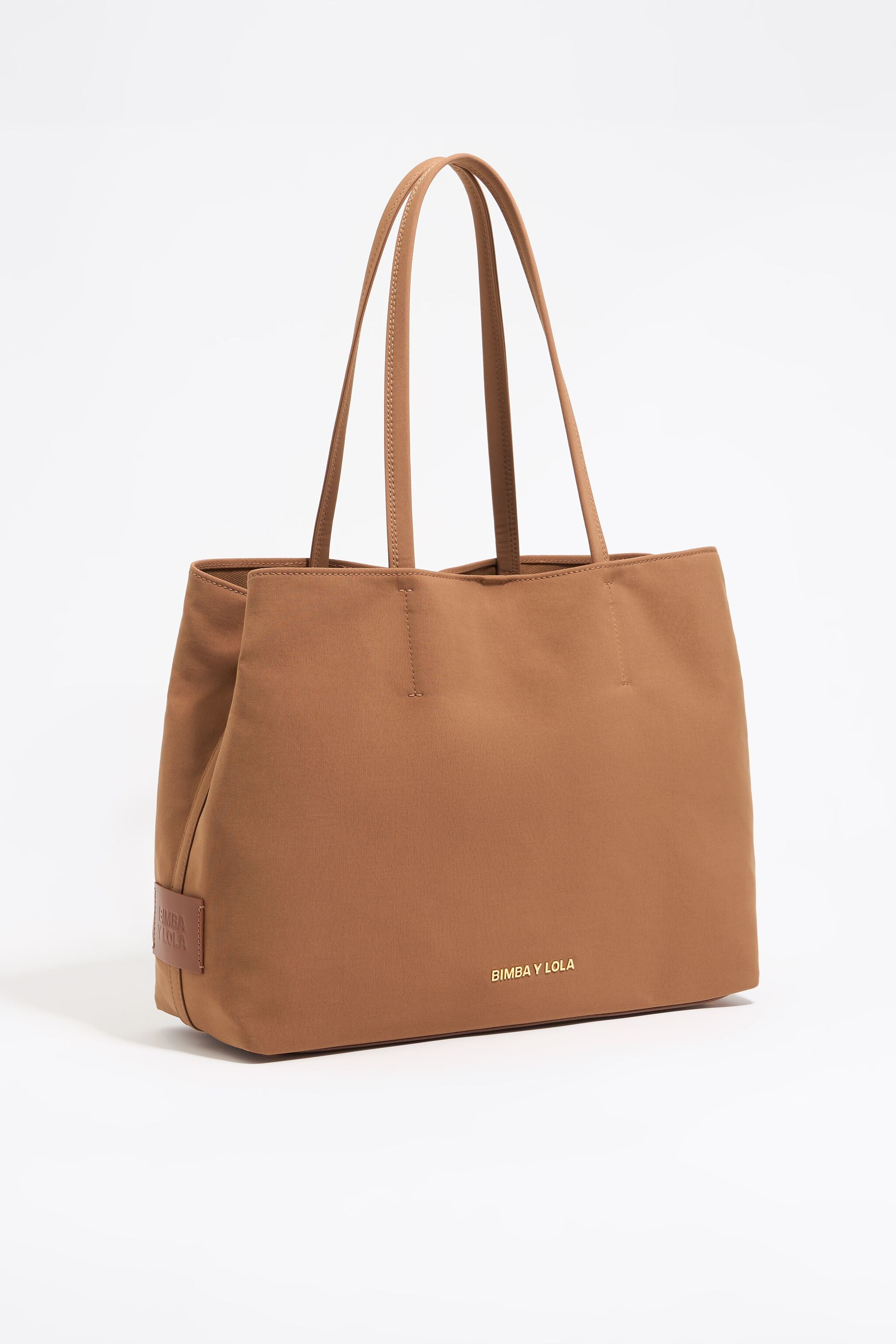 Large cinnamon gabardine Chihuahua shopper bag