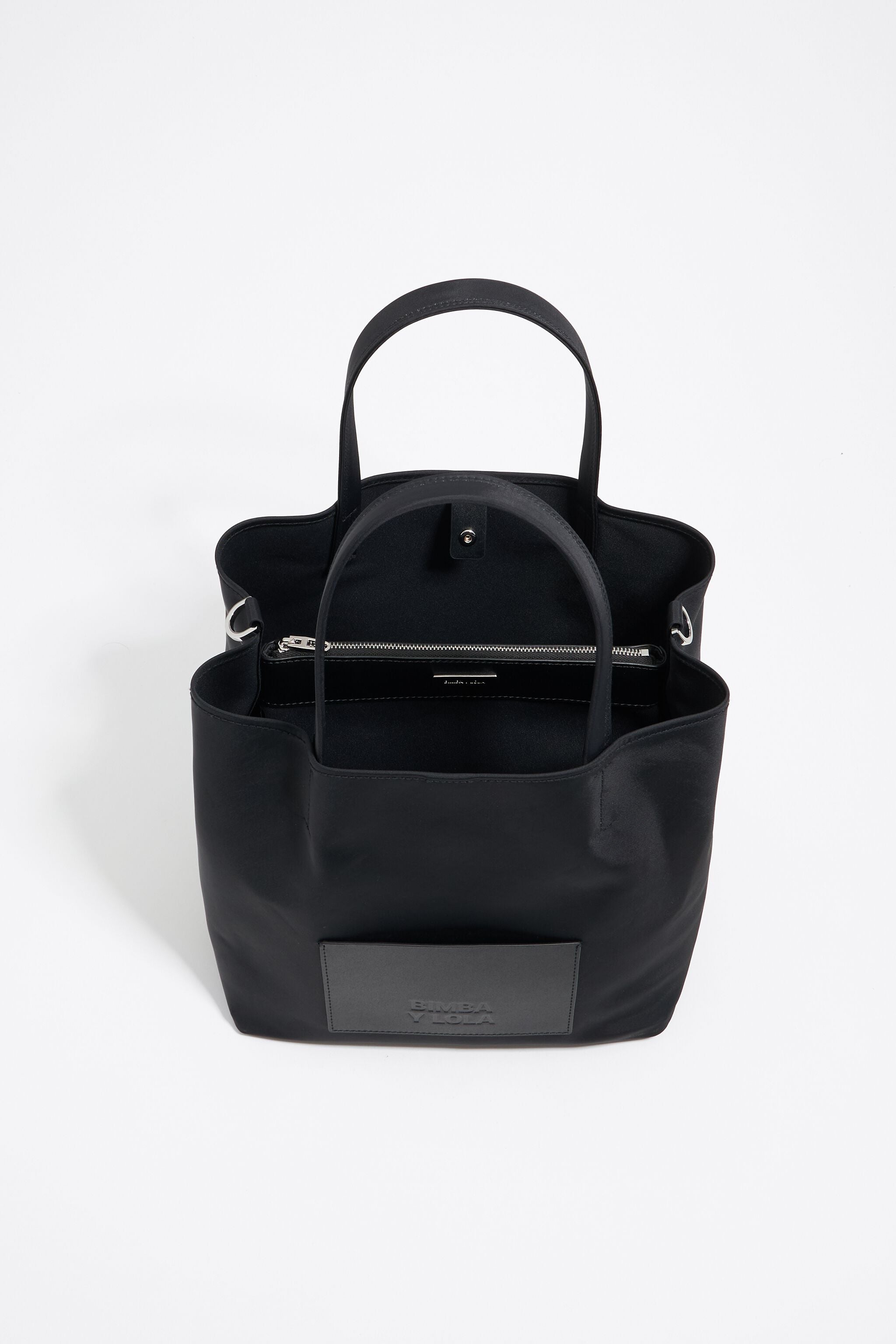 Large black nylon Chihuahua shopper bag