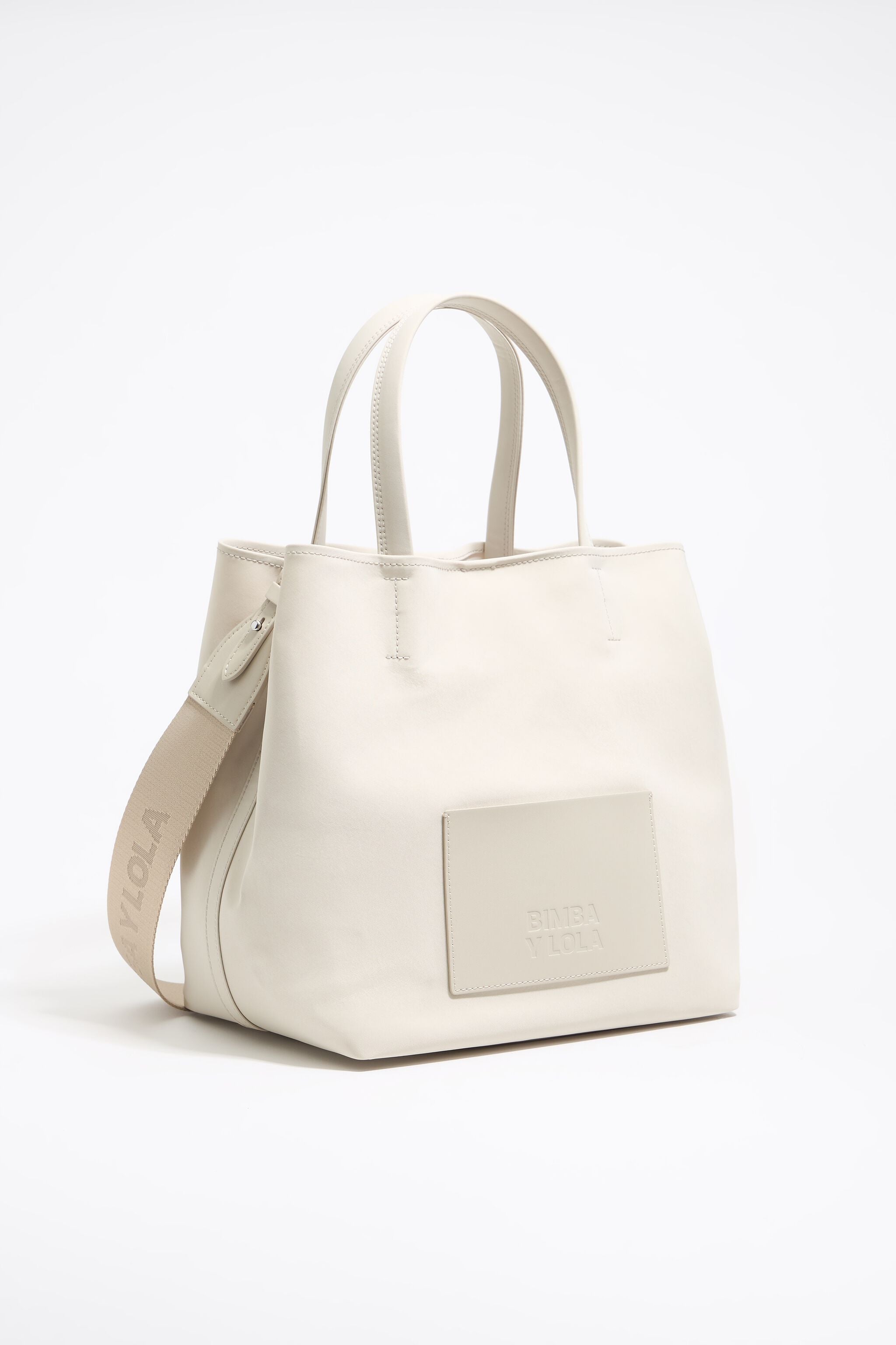 Large stone white nylon Chihuahua shopper bag