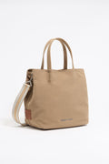 Large camel gabardine Chihuahua bag
