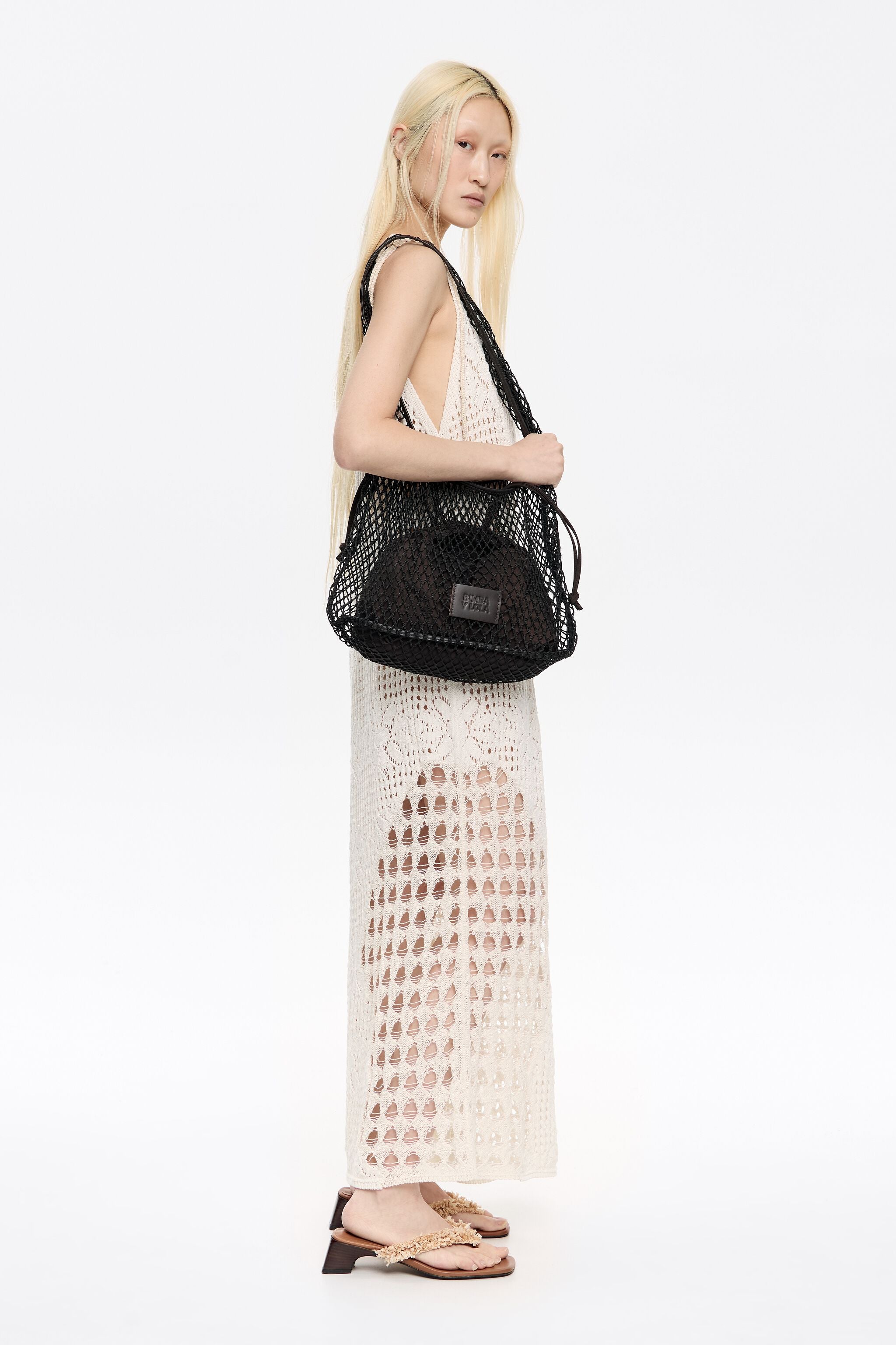 Black mesh Paper bag