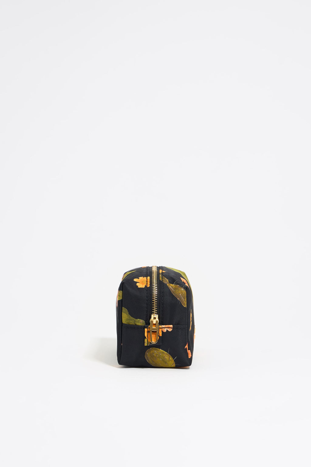 Small black Cactus nylon make-up case