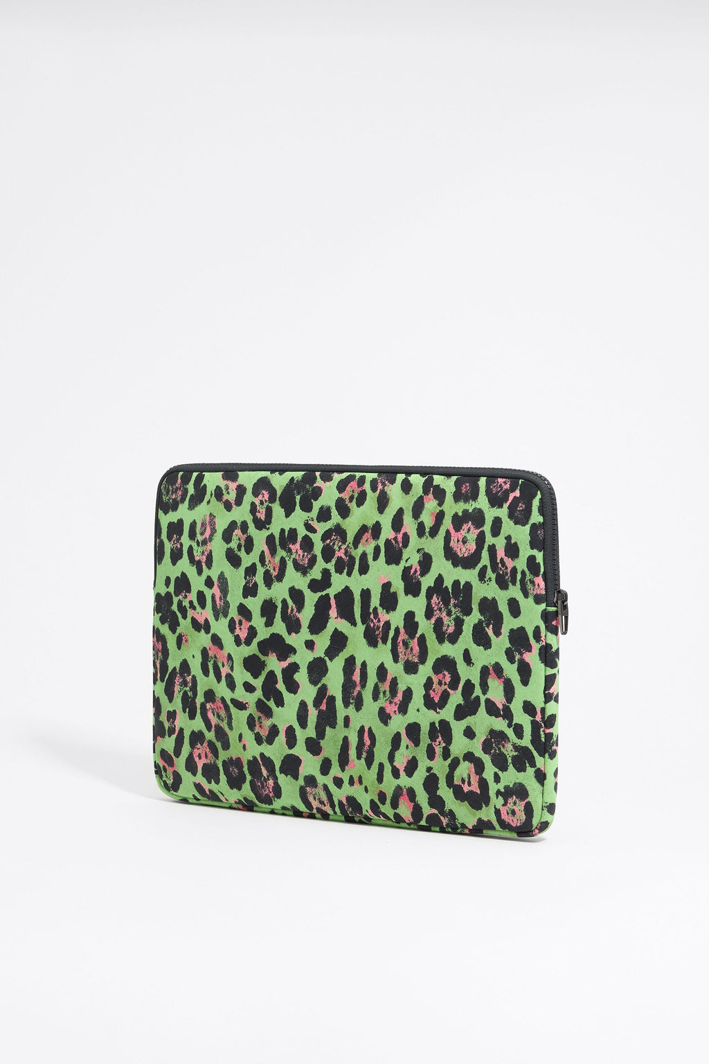 Green Leopard nylon 13.5" laptop sleeve