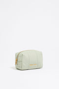 Small aquamarine nylon make-up case