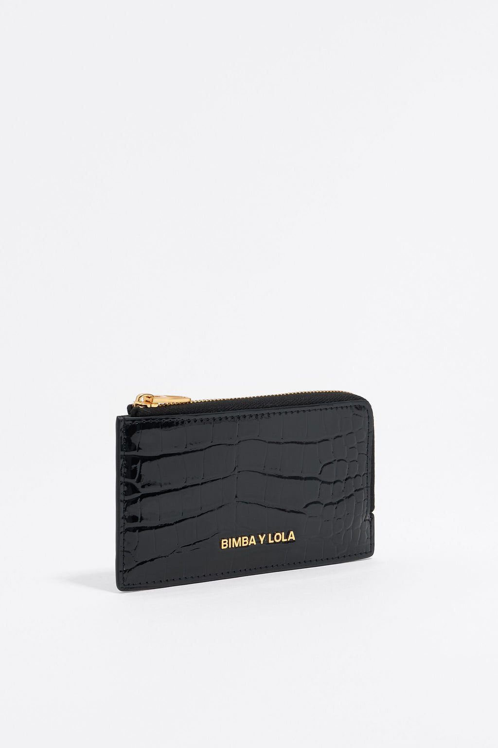 Black mock croc card holder/coin purse
