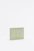 Pastel green mock croc card holder
