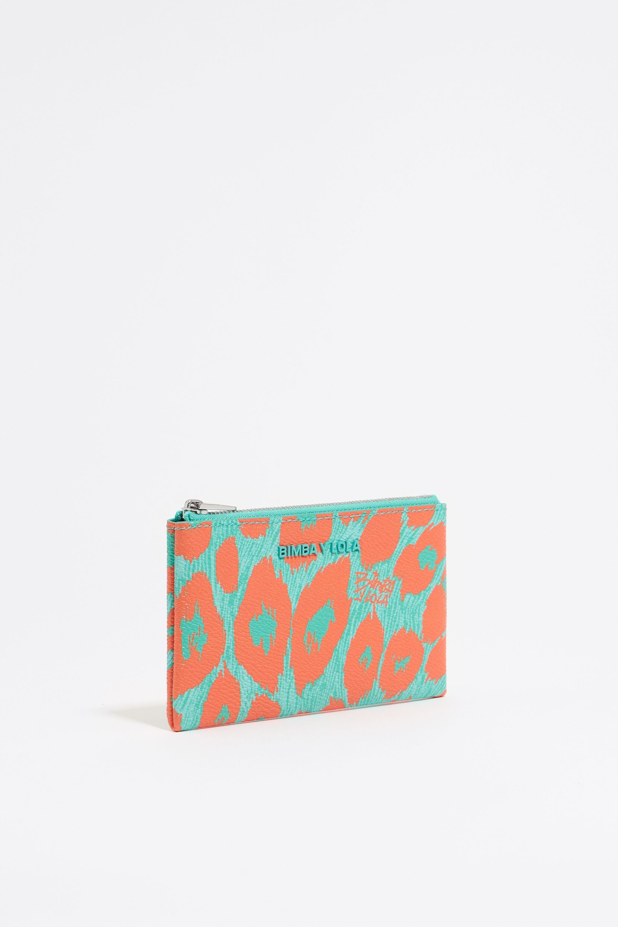 Turquoise Leopard coin purse