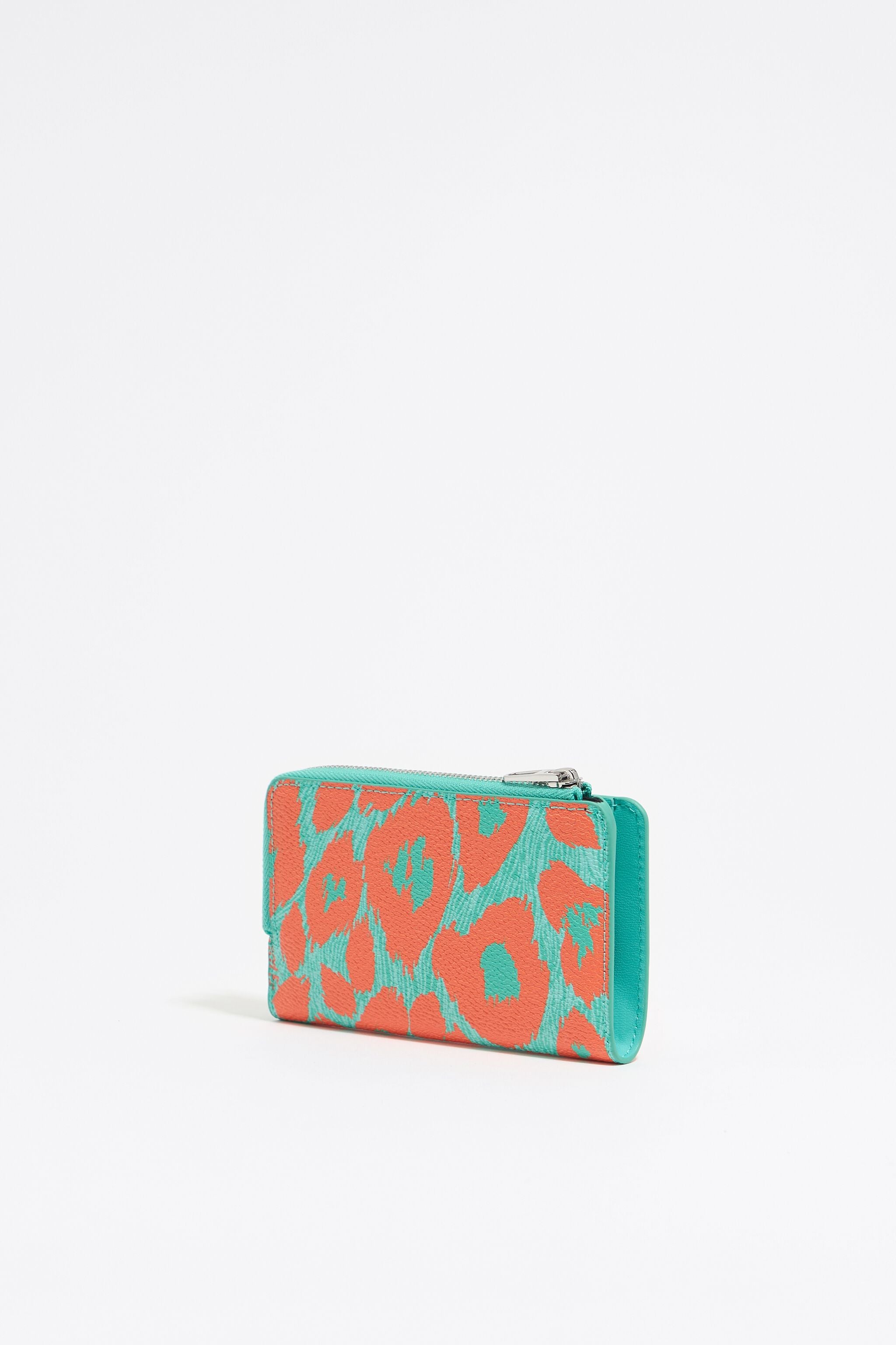 Turquoise Leopard purse