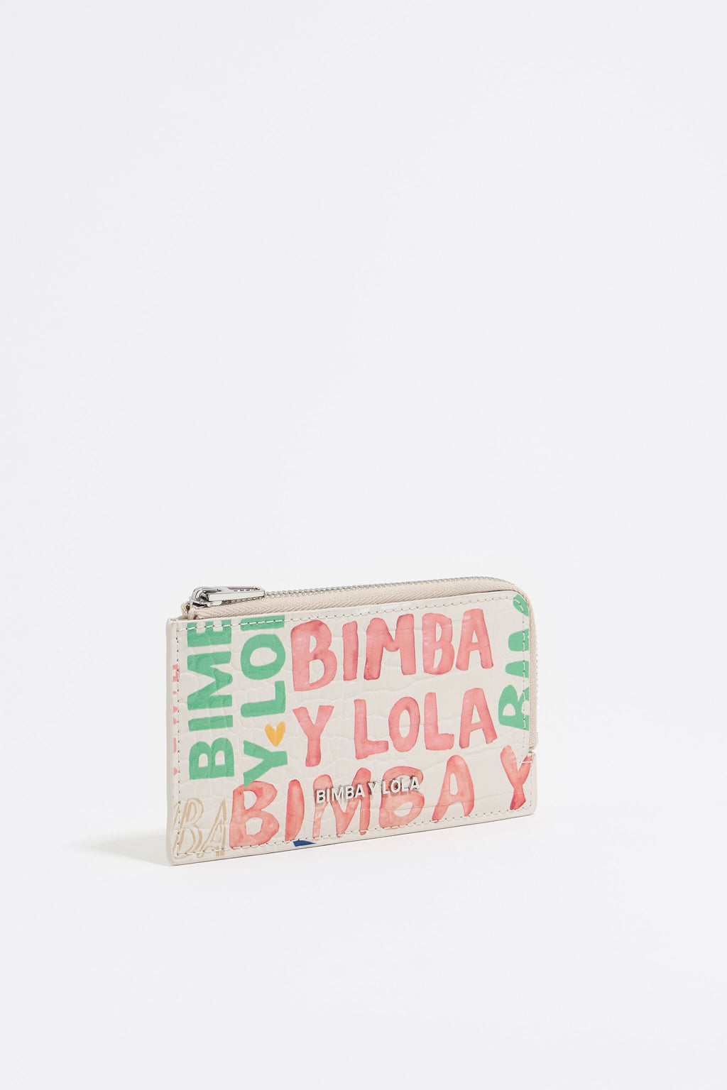 Ivory mock croc BIMBA logos purse