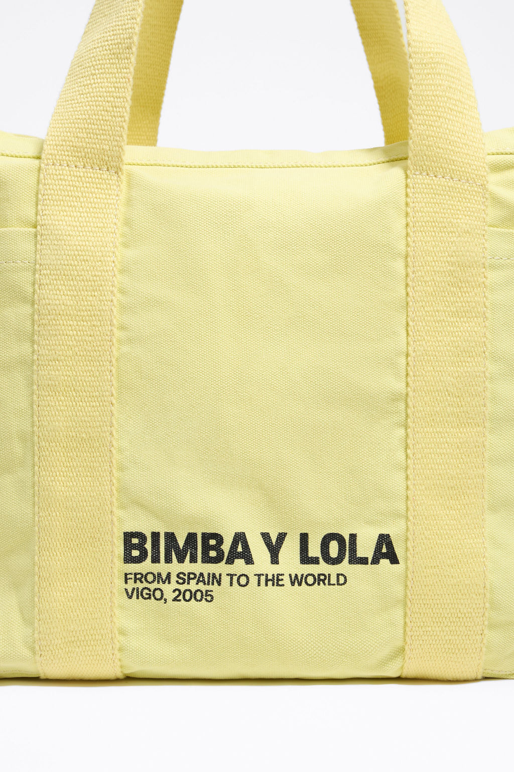 Large lemon woven beach bag