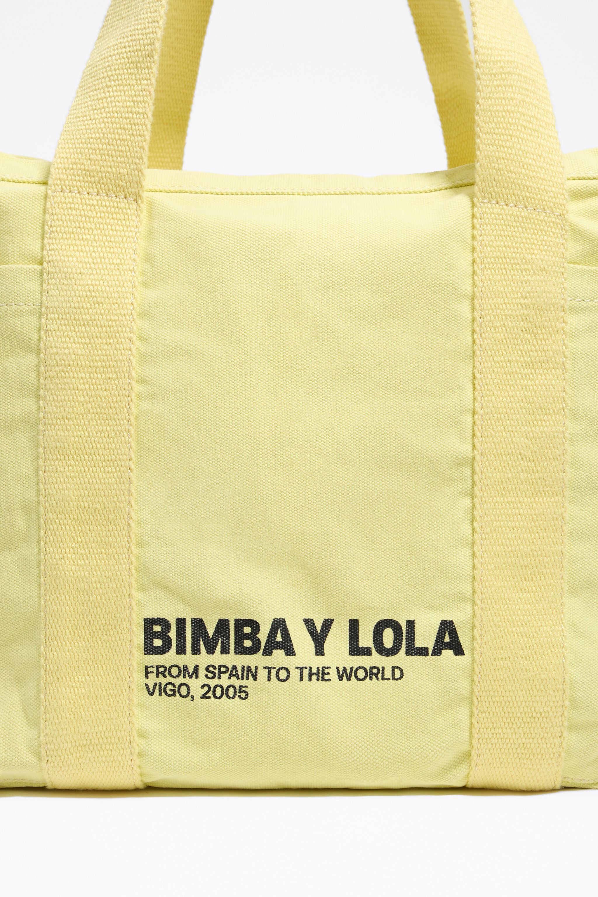 Large lemon woven beach bag
