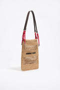 Natural plaited tote bag