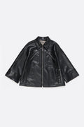 Black faux leather jacket