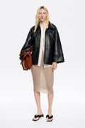 Black faux leather jacket