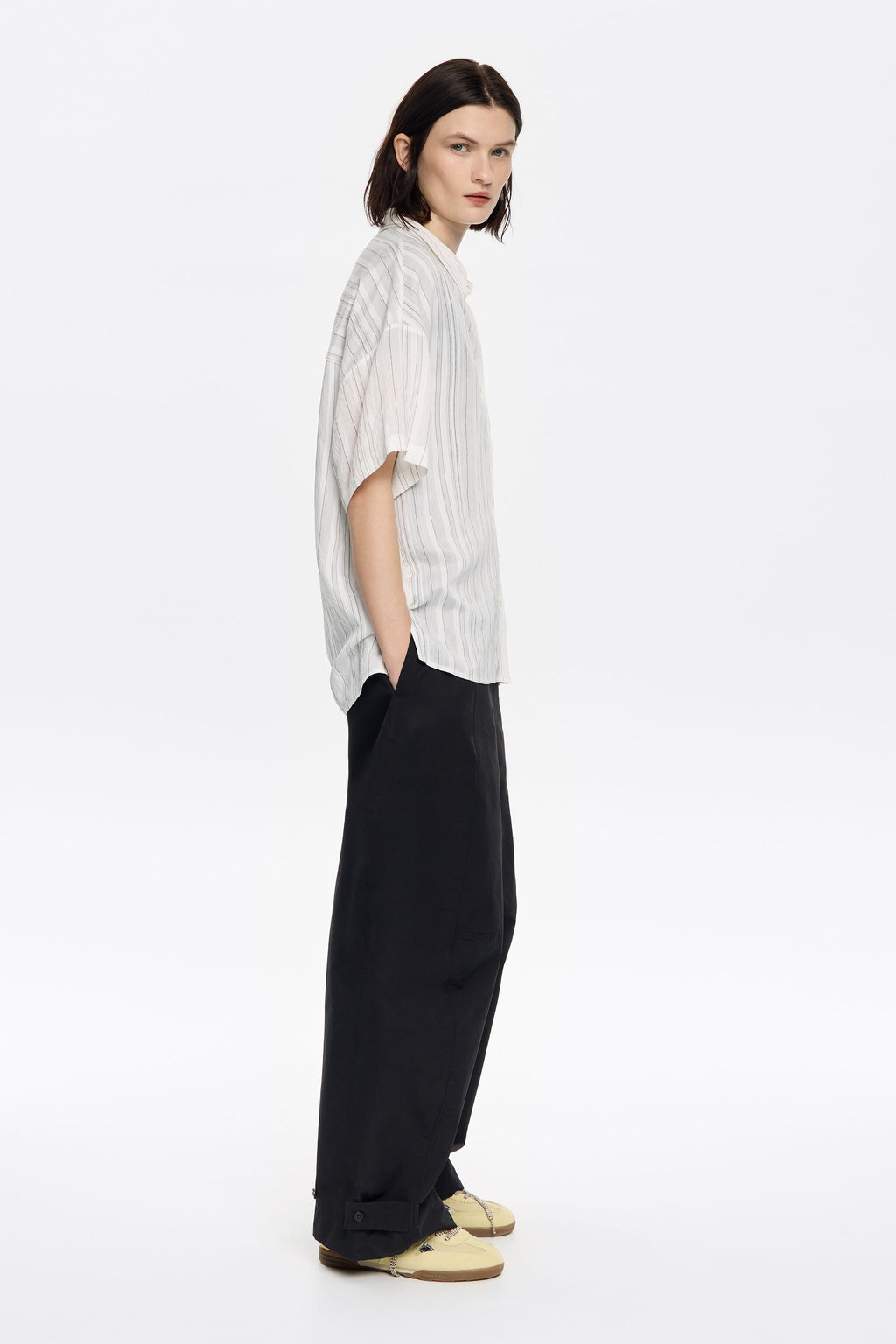 White striped oversize shirt