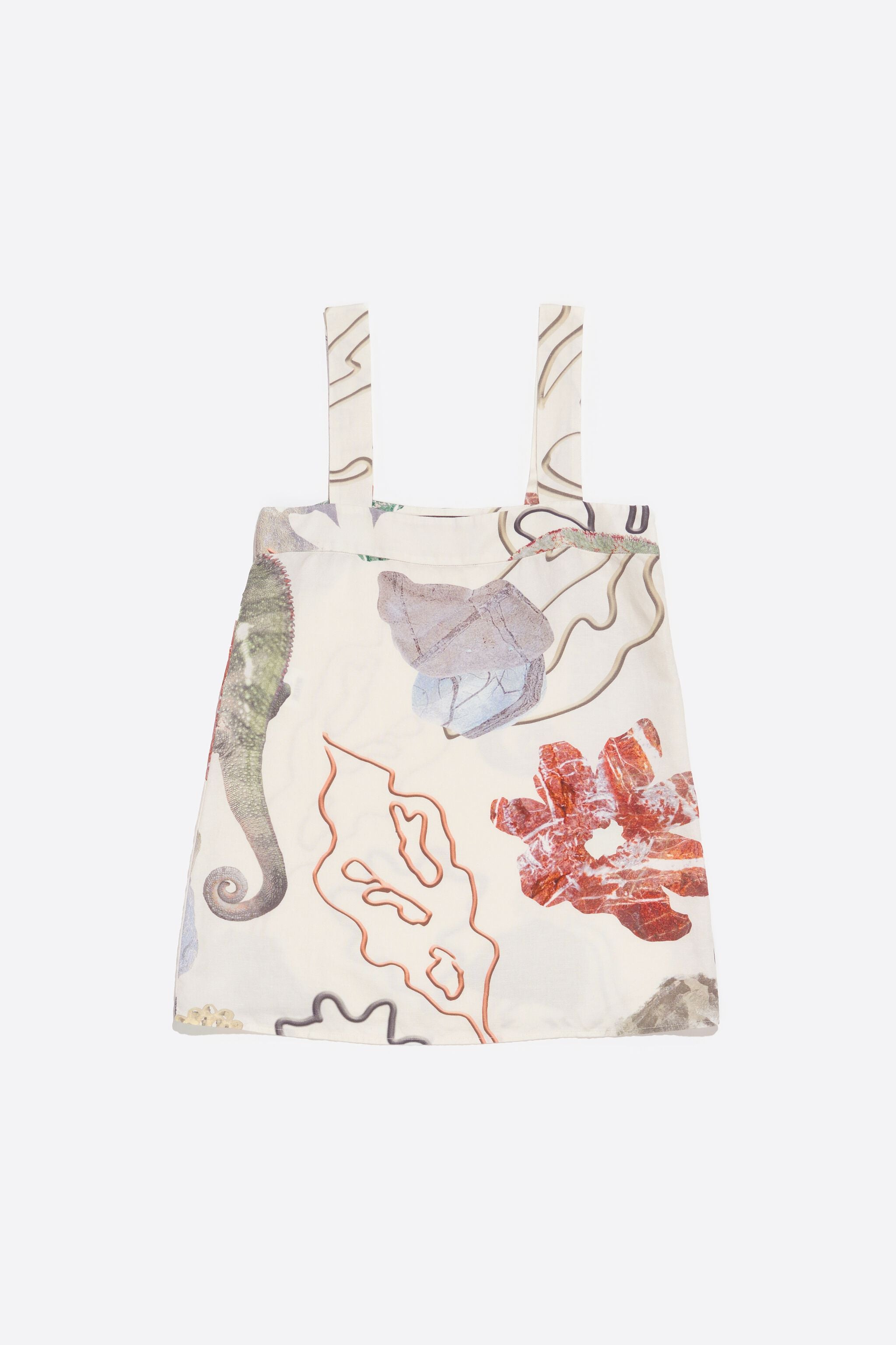 Ivory Chameleon linen vest top