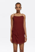 Brown fancy vest top