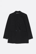 Black tailored double-breasted jacket