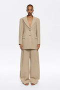 Sand fitted tailored jacket