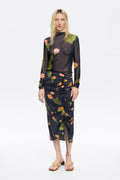 Black Cactus ruched skirt