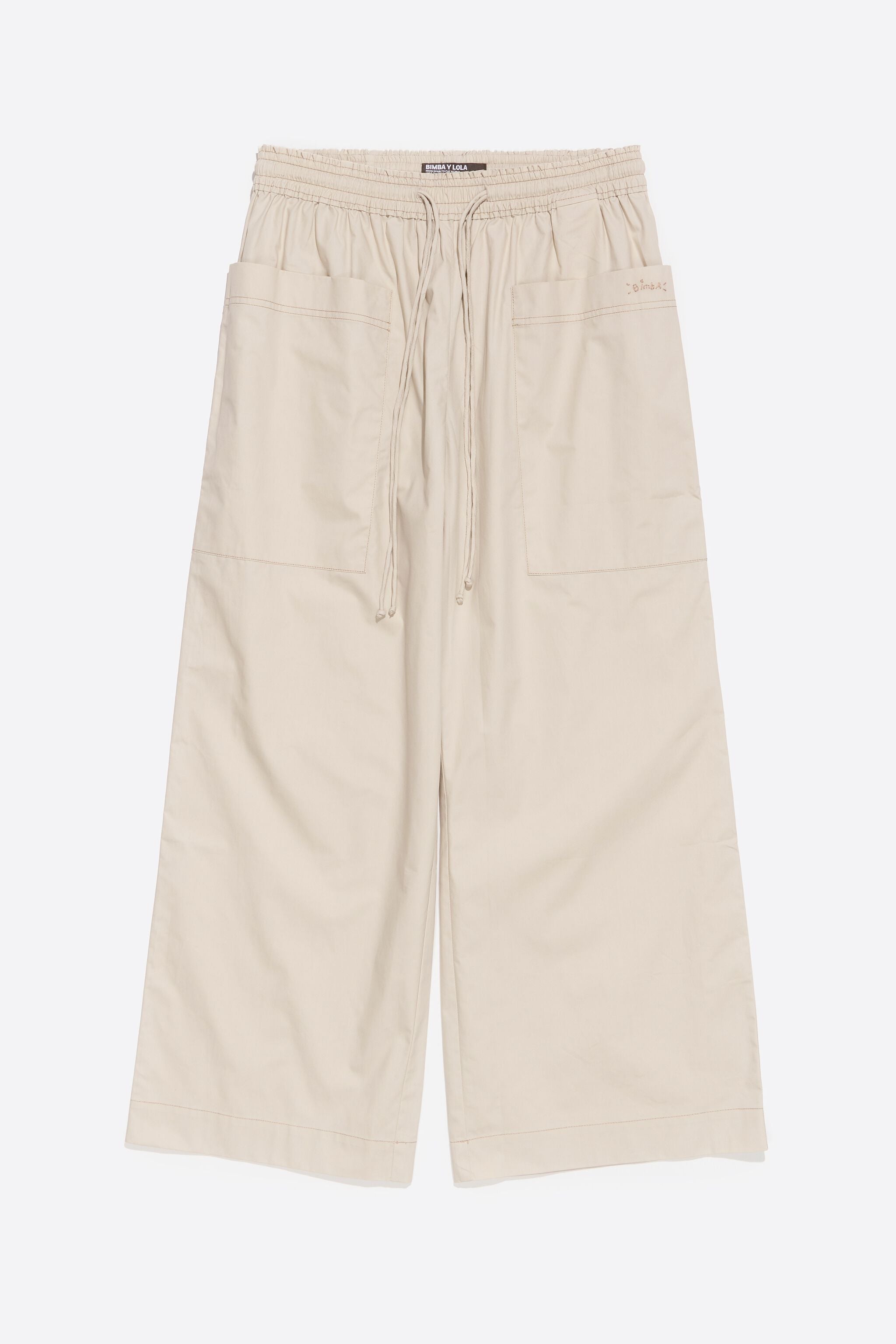 Stone cotton joggers