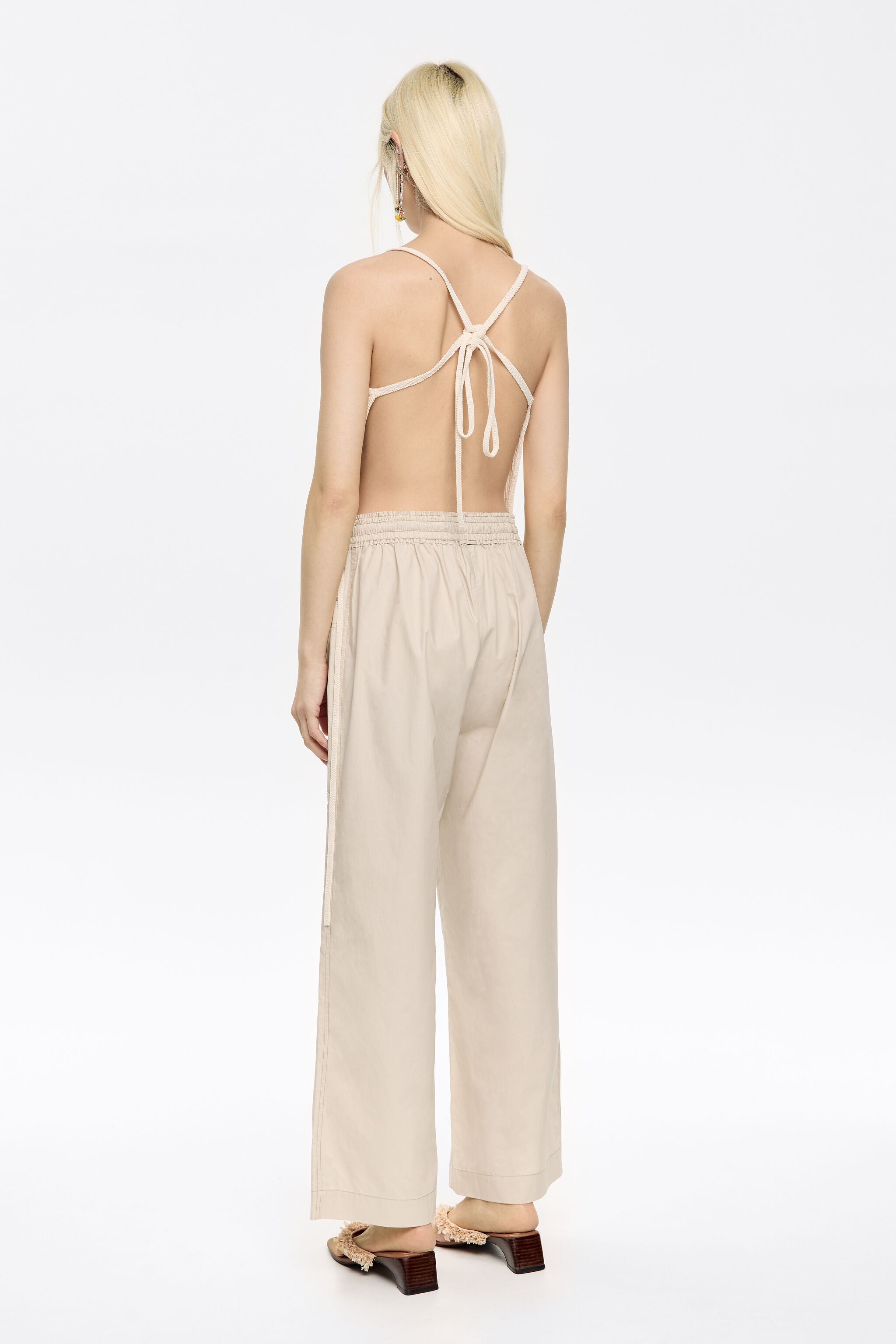 Stone cotton joggers