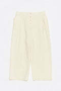 Light yellow linen darted trousers