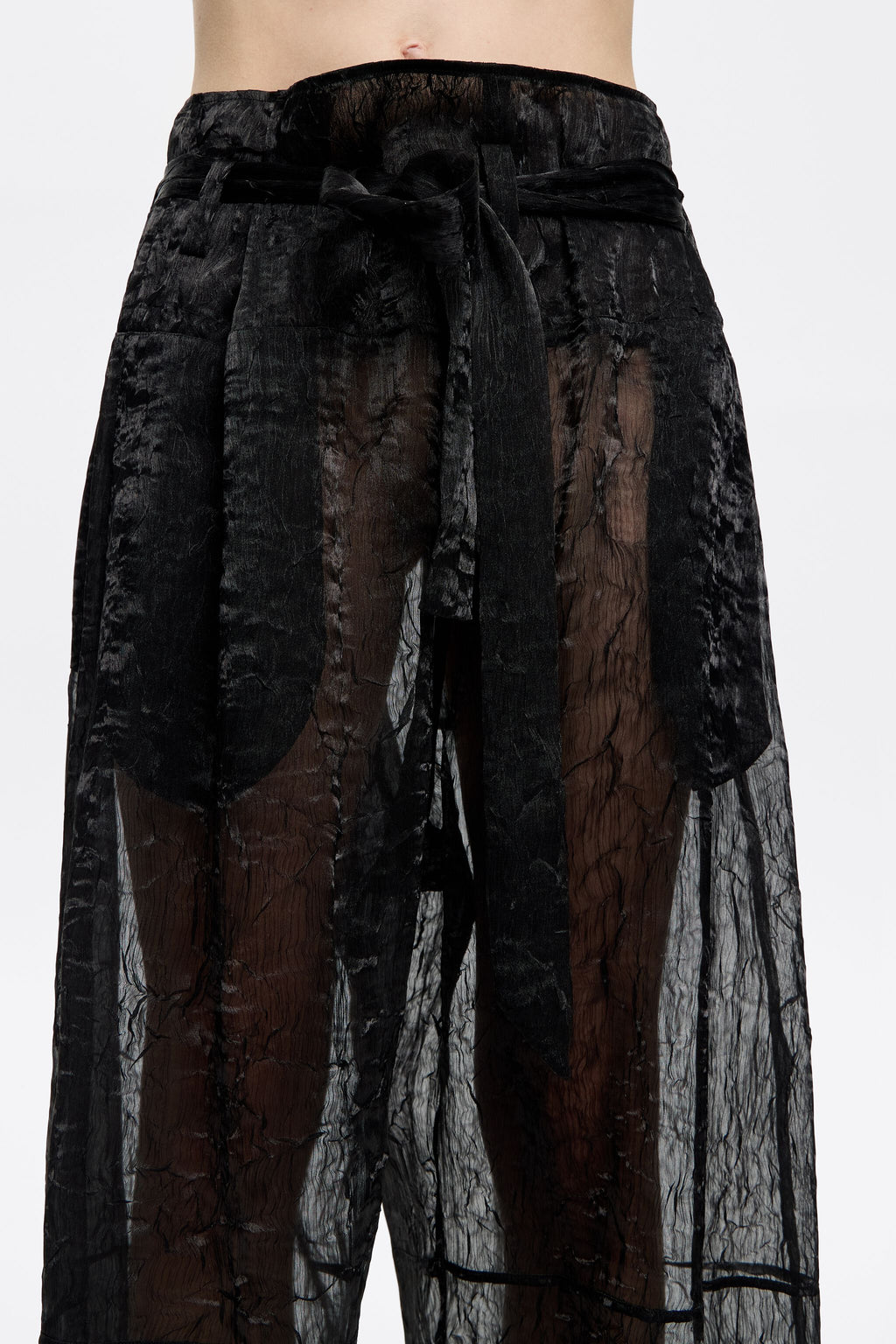 Black fancy harem trousers