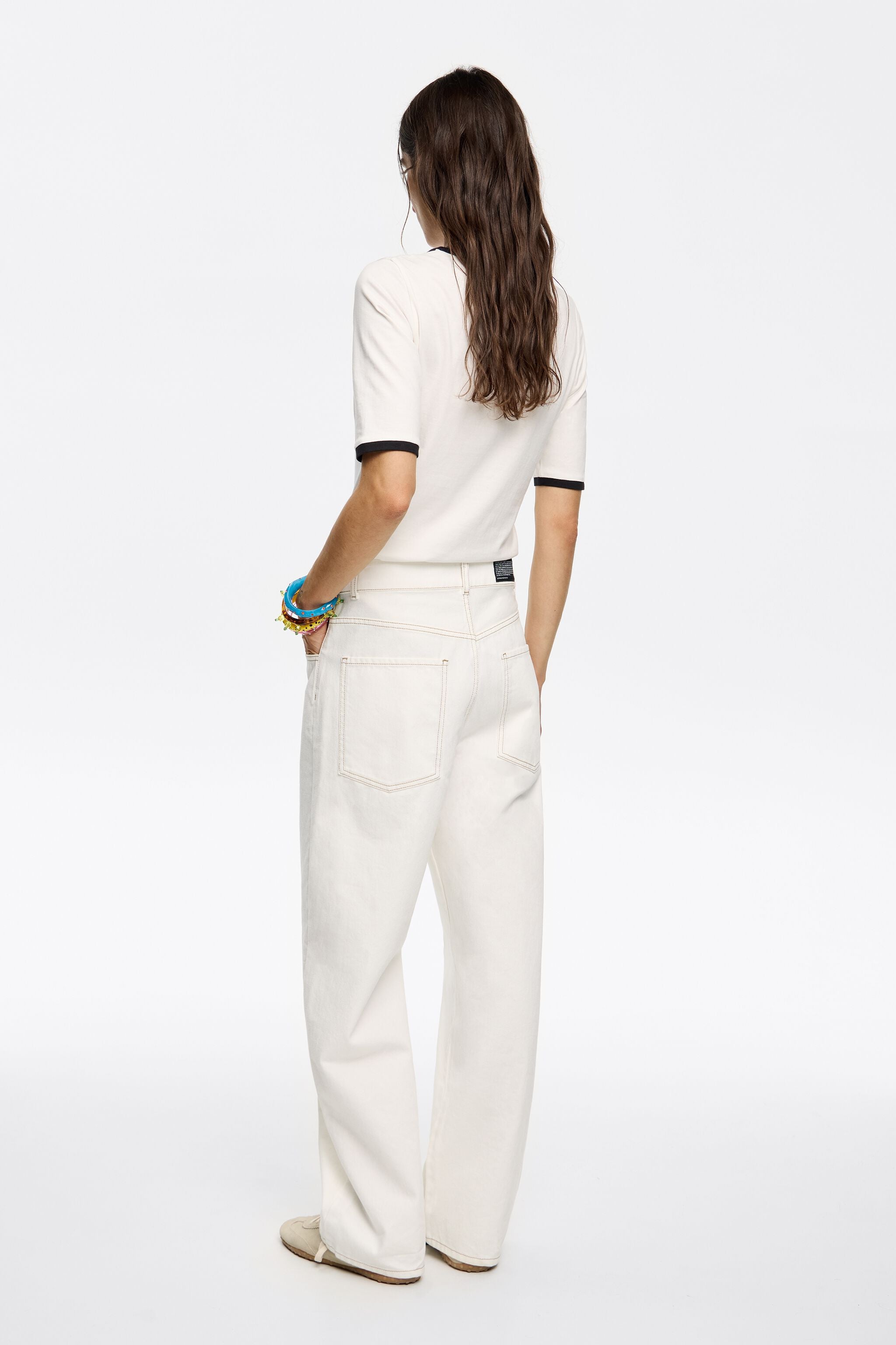 WIDE LEG - White jeans