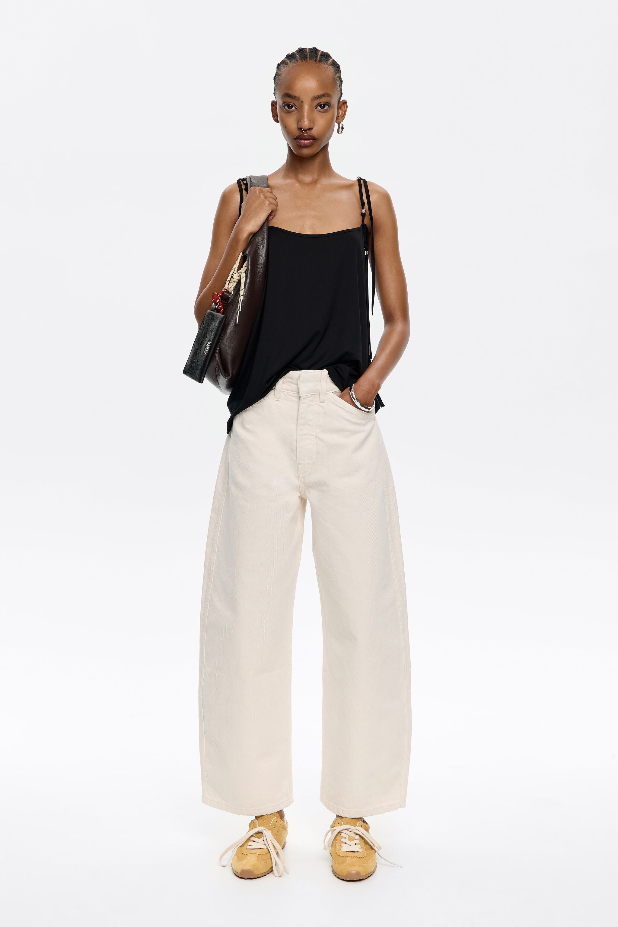 BARREL - Ecru jeans