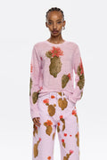 Pink Cactus linen sweater