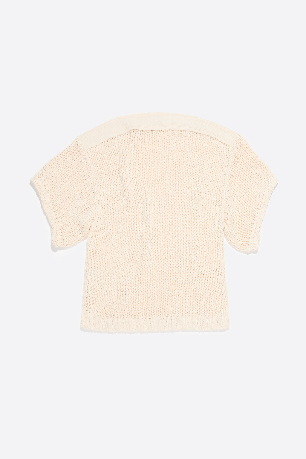 Ivory oversize open-knit sweater