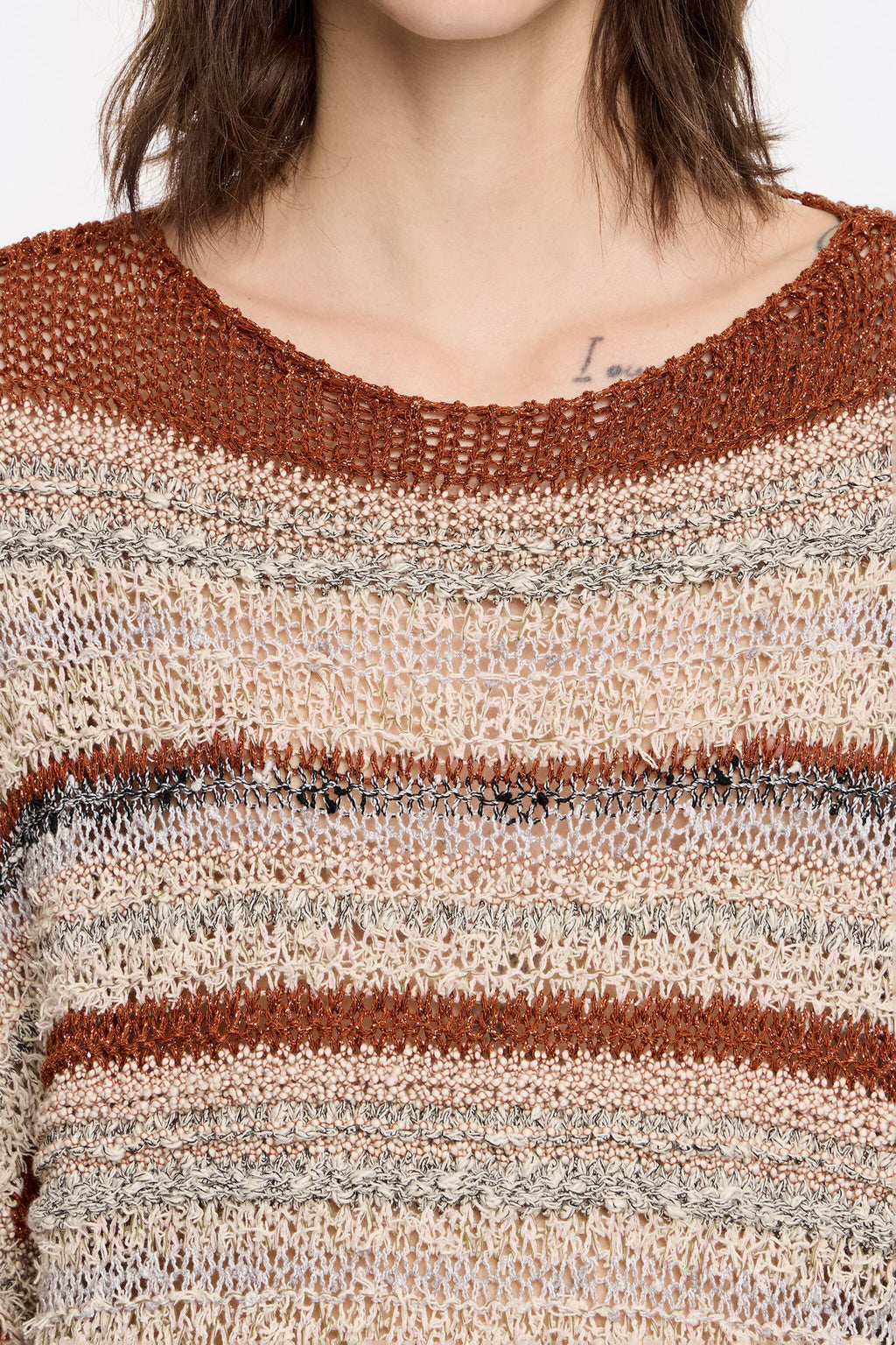 Sand striped sweater