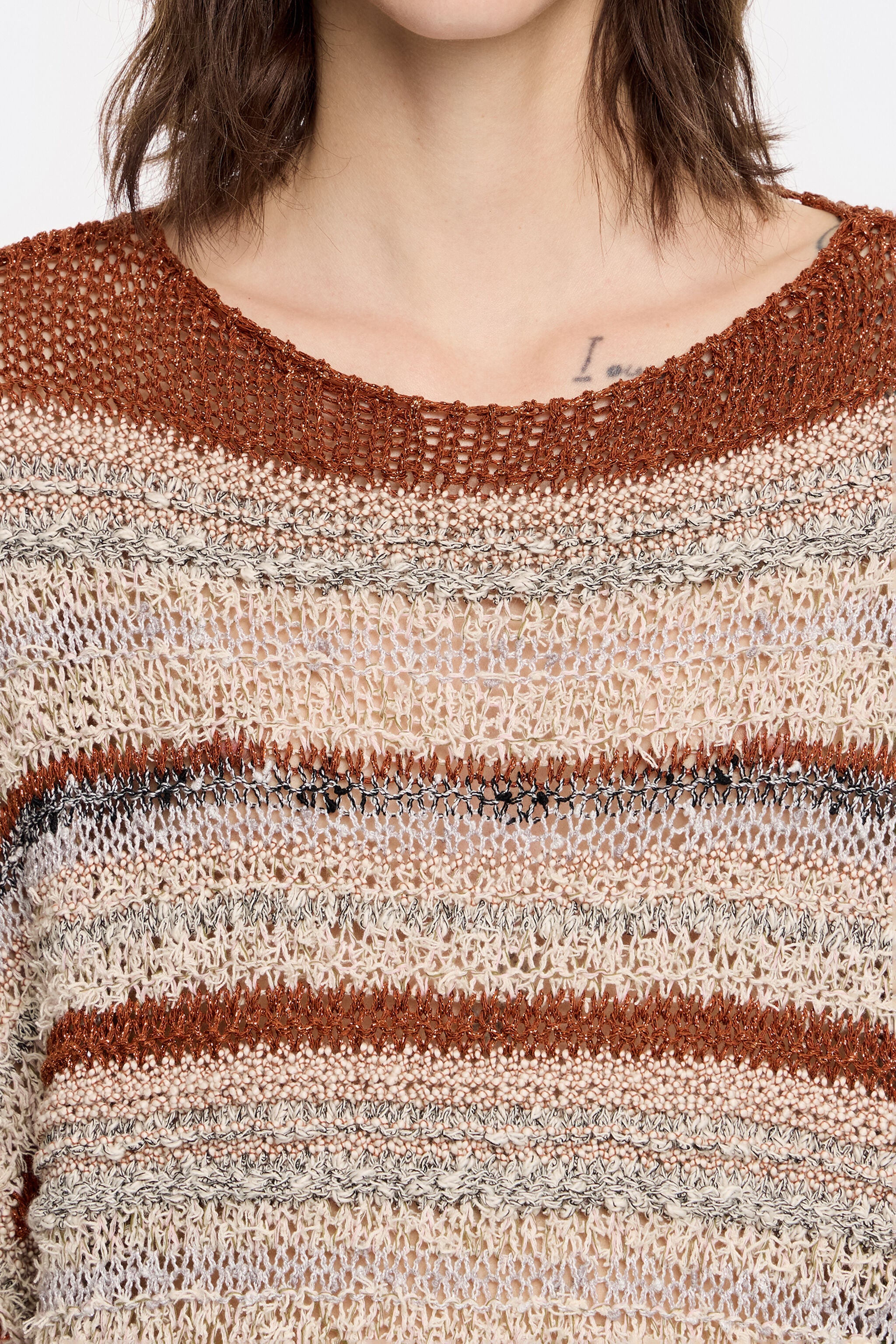 Sand striped sweater