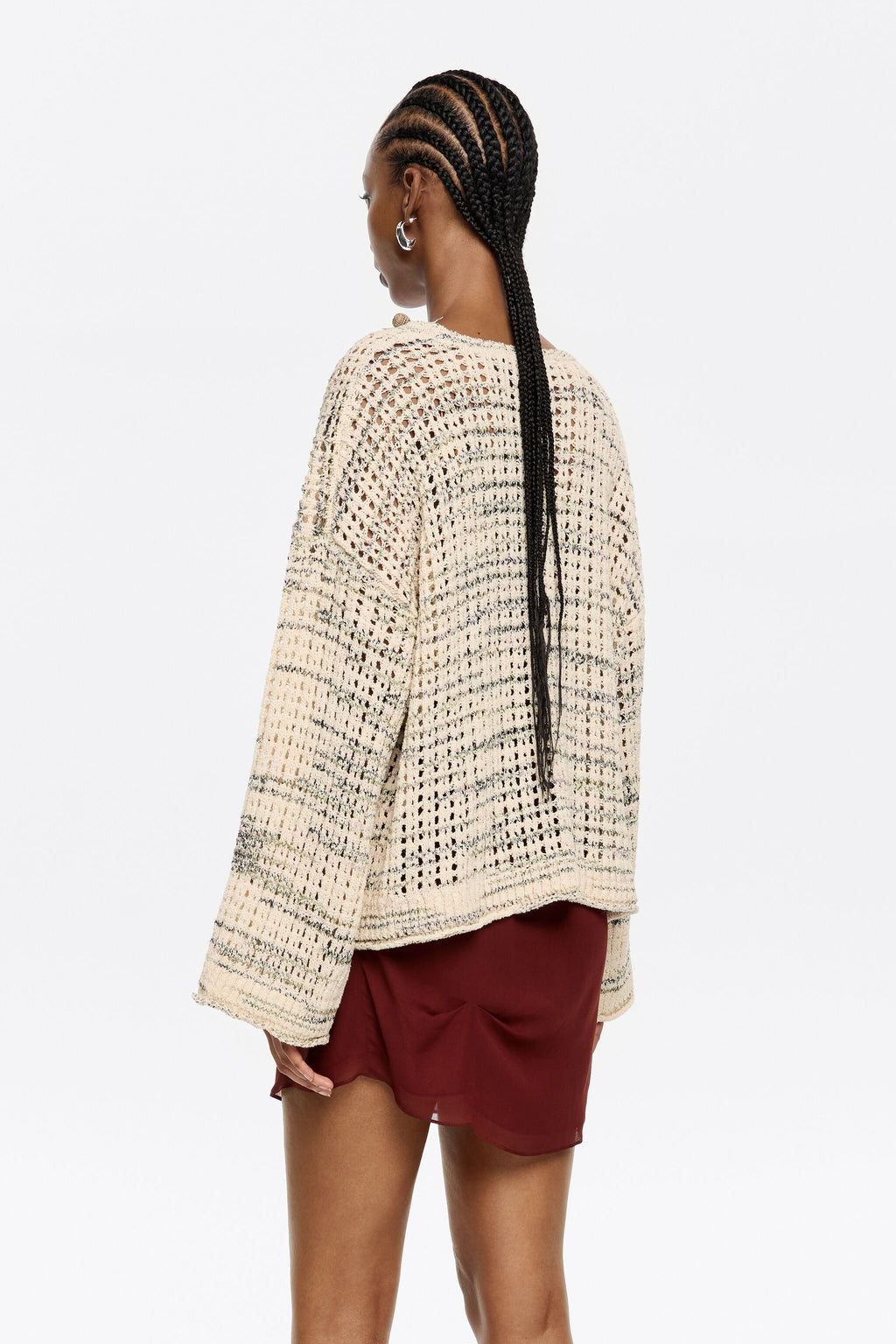 Ivory cotton boxy sweater