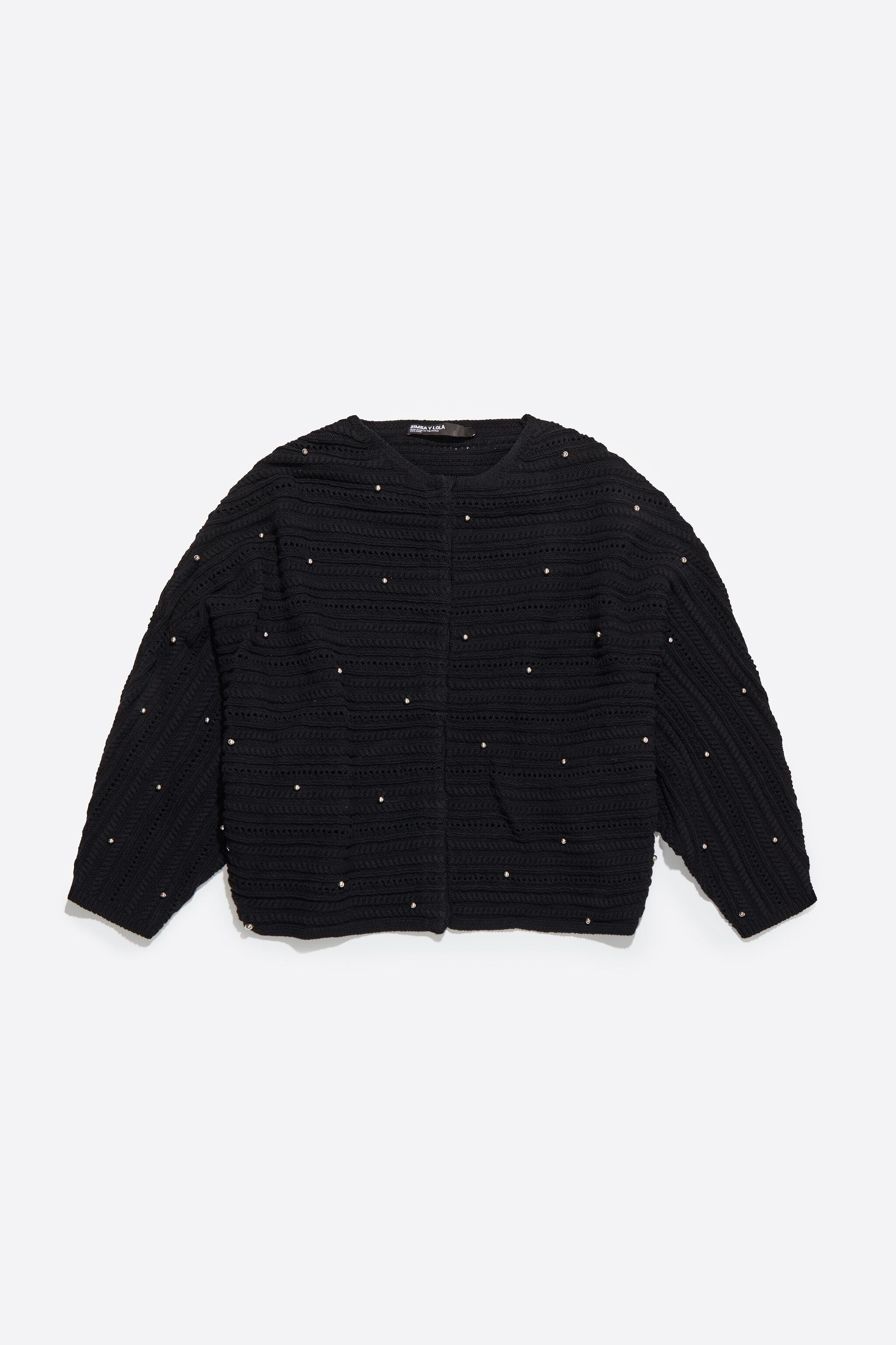 Black batwing sleeve cardigan