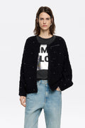 Black batwing sleeve cardigan